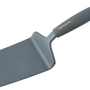 Fackelmann Soft Paleta Lasaña en Nylon, Óptima para Repostería y para Cocinar a la Plancha, Resistente hasta 220ºC, Colores Gris y Naranja, 28x9cm, 1 ud