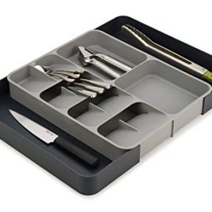 Joseph Joseph Drawerstore - Organizador Extensible Para Cubiertos, Utensilios y Artilugios - Gris