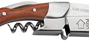 Le Creuset Sacacorchos sommelier 2 tiempos, Extrae el tapón de la botella de vino, WT110, Madera, 59814012205274